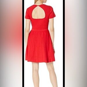 PARKER Red Ruby Cutout Knit Cocktail Mini Dress sz Small NWT.